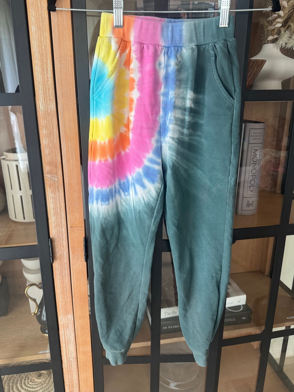 Lola & The Boys rainbow tie dye joggers sweatpants girls comfy